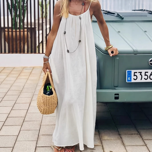 Women's Backless Loose Long Home Wear Cami Dress